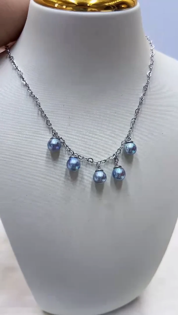 银S925镶嵌海水珍珠DA套链@@yx350