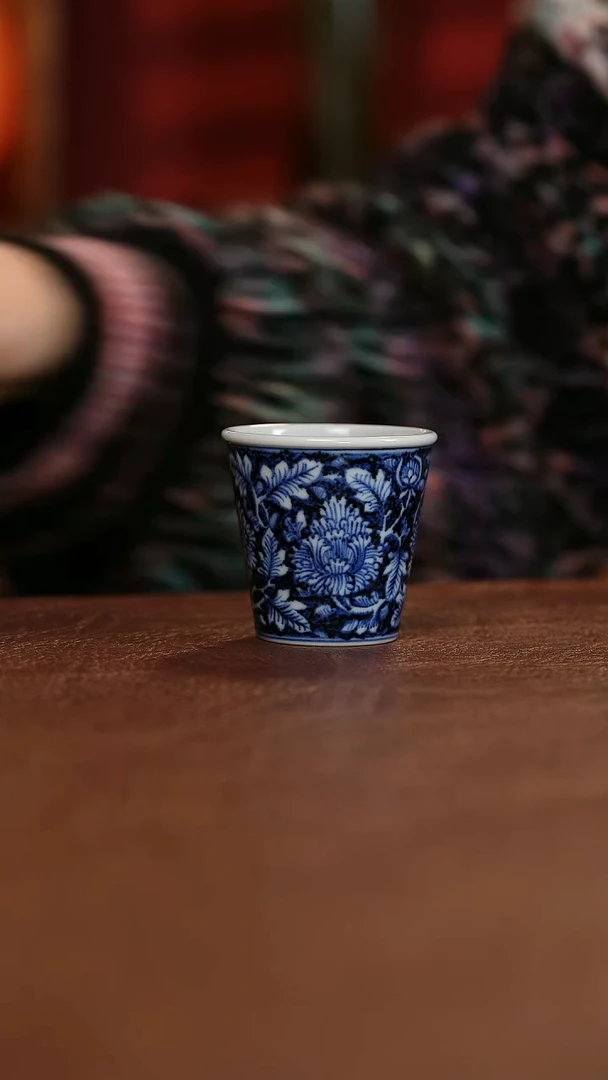 【闪购商品】青花牡丹可乐杯福利价