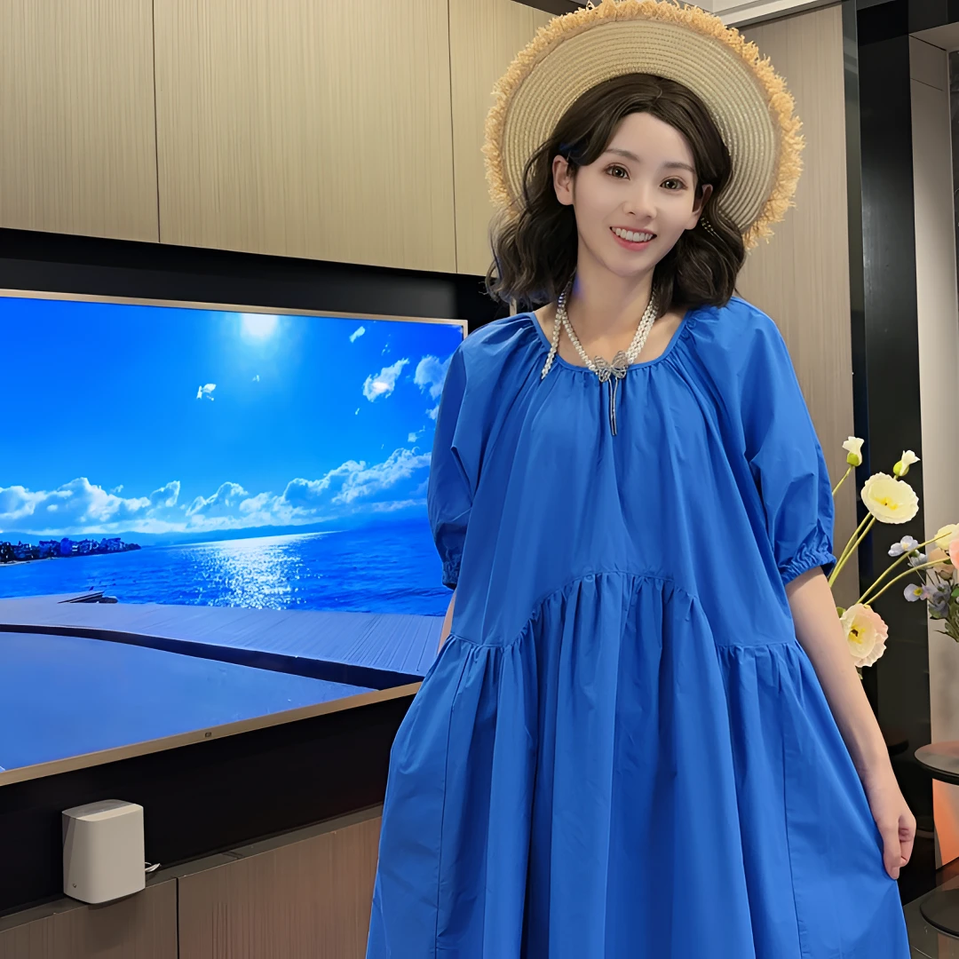 2025年新款夏季慵懒度假风连衣裙纯棉两面穿法式8002