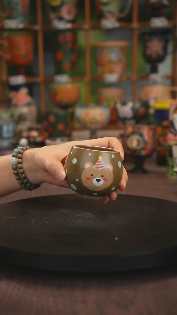 紫砂油画手绘釉下彩