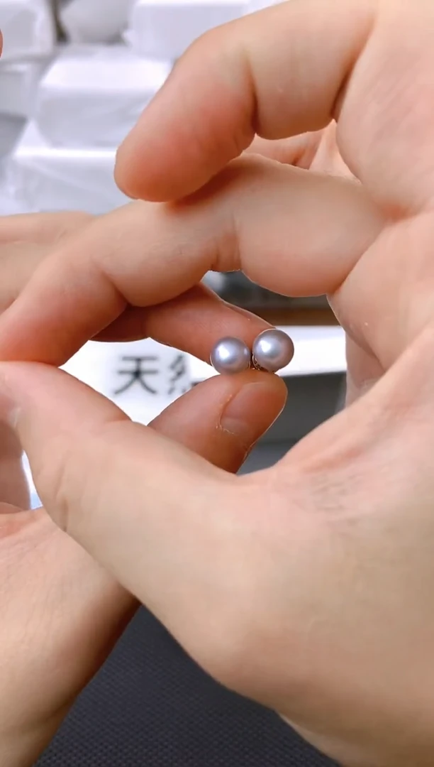 未镶嵌耳饰淡水珍珠ed1001