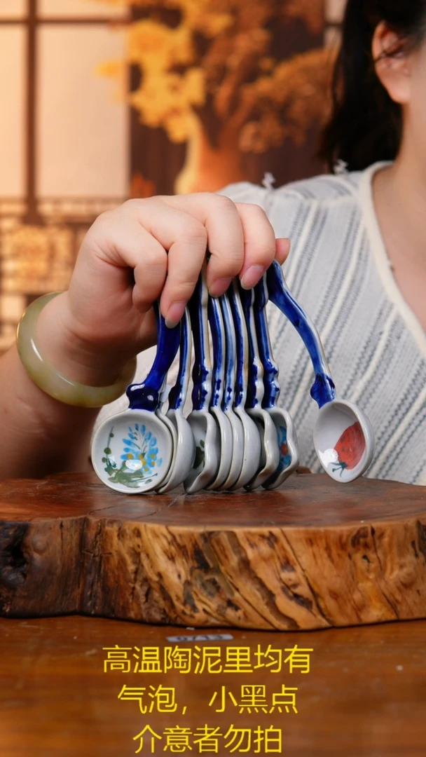 摆件0712老陶泥勺子一对