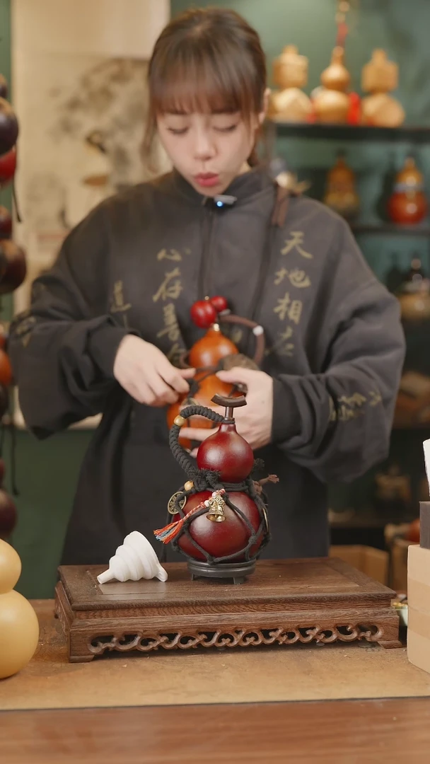 【闪购商品】38号精品天然大漆工艺防渗内胆酒葫芦~