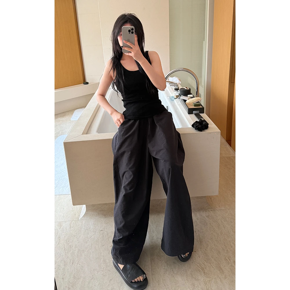 LA CALLA干丝系列 干丝裤松紧腰休闲长裤OY-M-5510