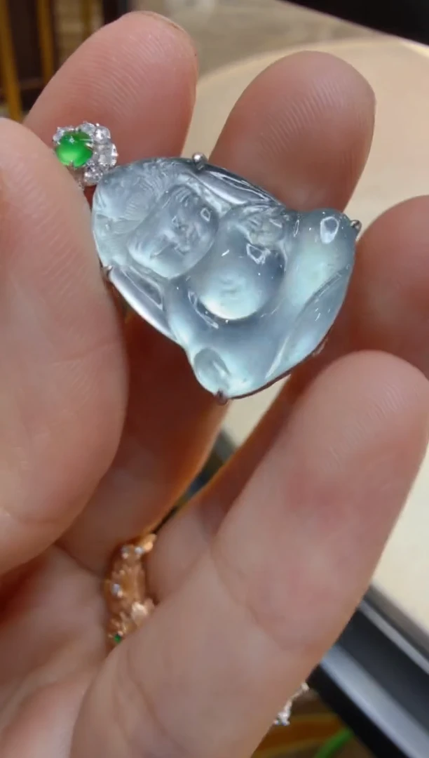 吊坠(不含链)18K金镶嵌翡翠多样性团购发一件