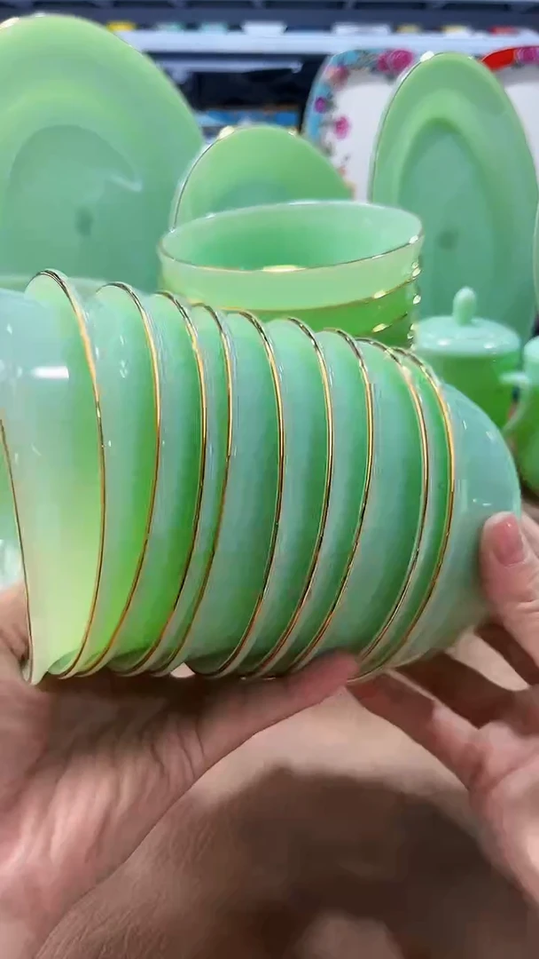 玉瓷4.5英寸饭碗10个景德镇餐具