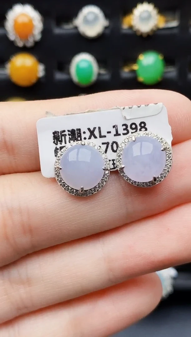 银S925镶嵌戒指翡翠8075