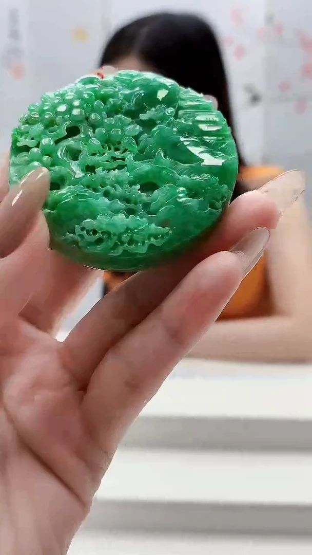 未镶嵌定制翡翠4852lr-毛货挂件64