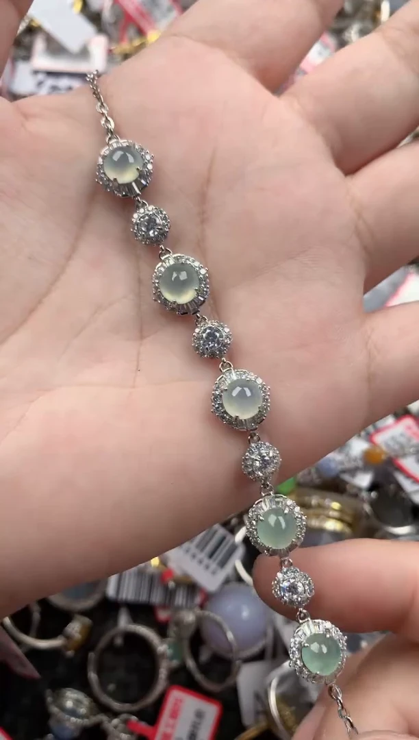 银S925镶嵌戒指翡翠999   4