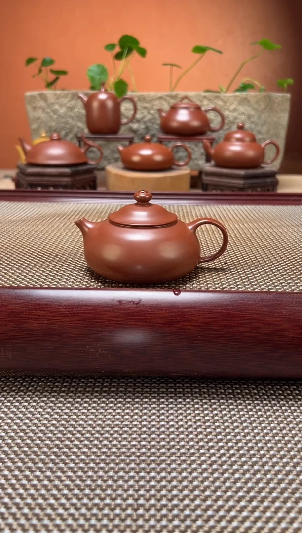 茶壶紫砂超薄胎寒江壶 原矿朱泥 纯手制