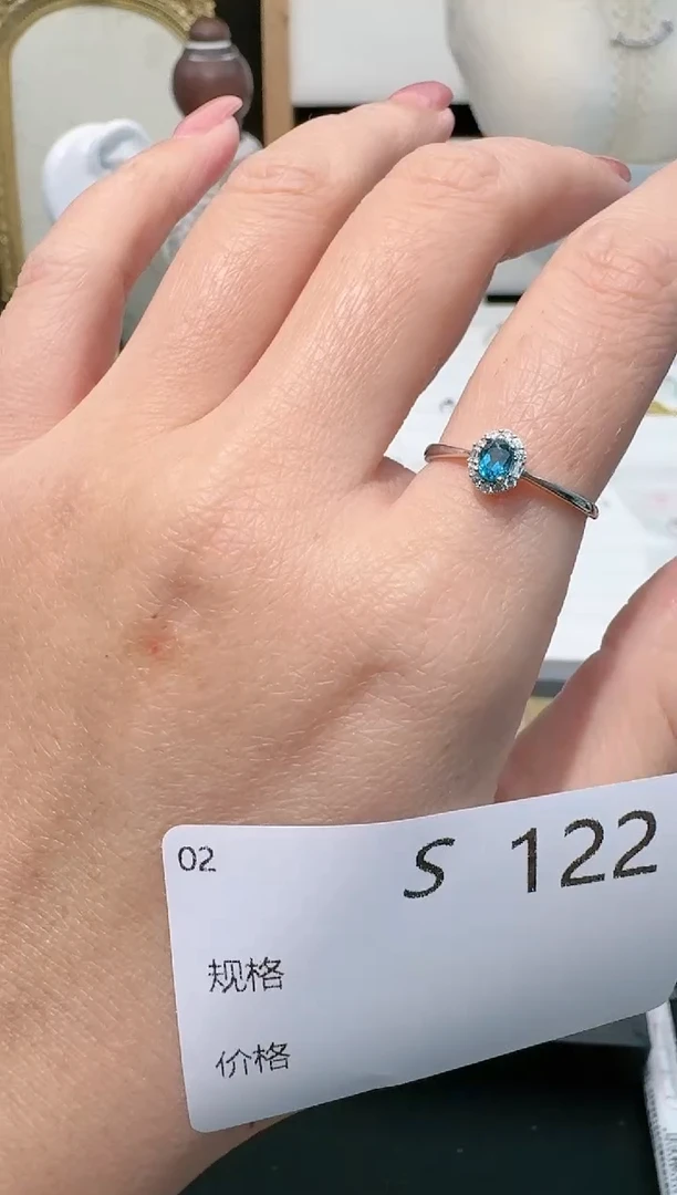 【闪购商品】托帕石戒指银S925镶嵌多样性发一S122