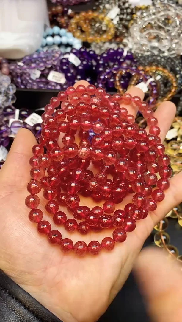 【闪购商品】水晶手串未镶嵌A32 草莓晶 8mm