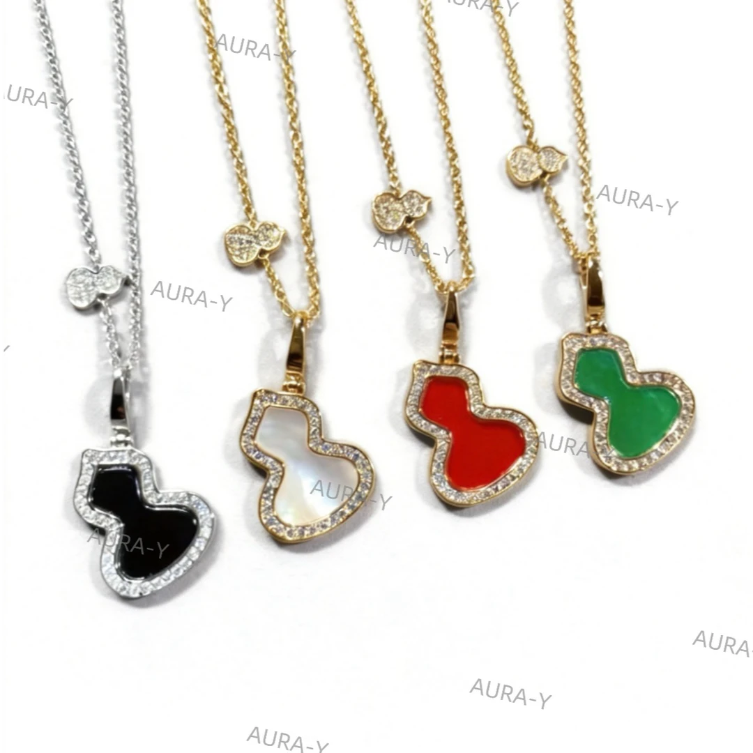 合金项链 镀K金项链 经典轻奢百搭万事如意葫芦项链