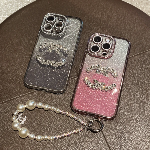 适用苹果华为手机壳iphone16镜头钻mate60闪粉15pro轻奢p60防摔女