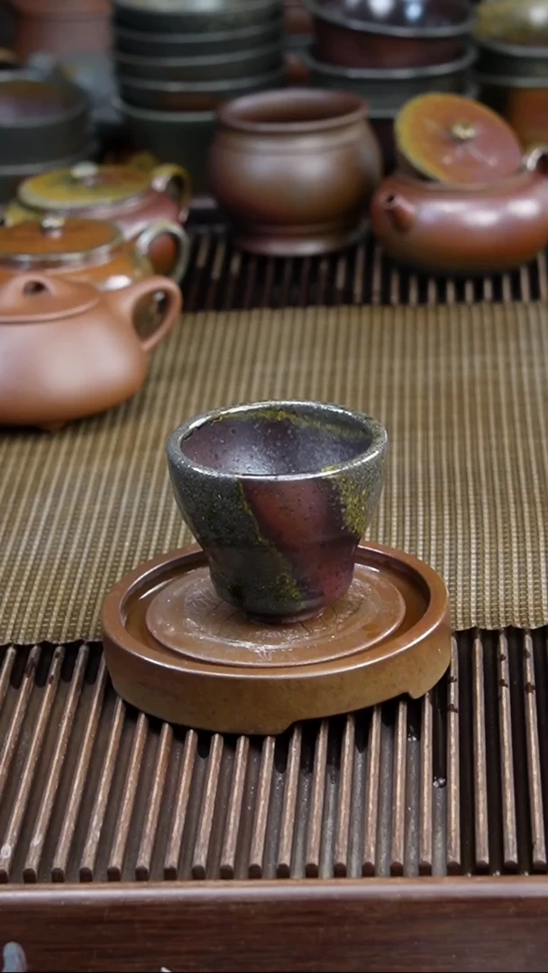 茶壶紫砂柴烧 葫芦杯