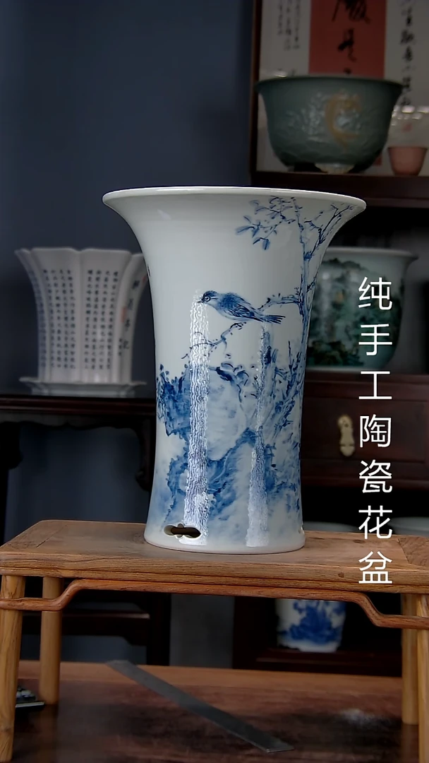 景德镇手工陶瓷花盆
