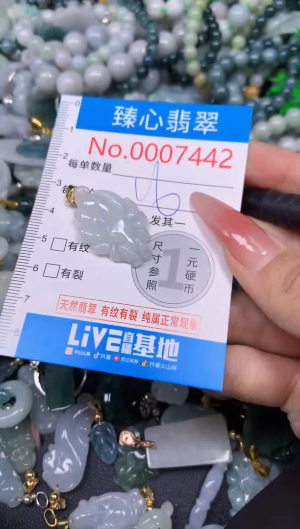 【闪购商品】翡翠颈饰未镶嵌含绳0007442