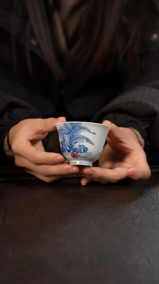 【闪购商品】杯聚澜堂五子闹春铃铛杯