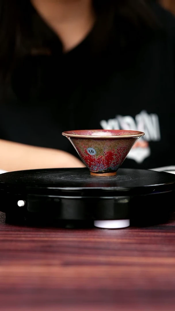 壶16#李朝斐一级品原矿钧瓷斗笠杯