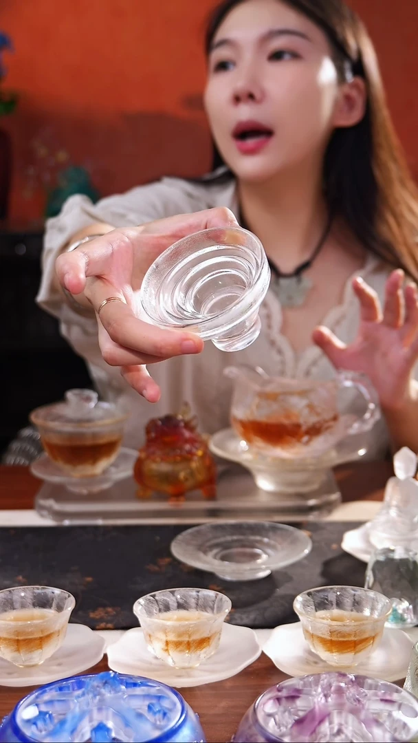 原矿水晶螺旋主人杯