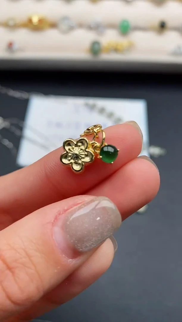 银S925镶嵌戒指翡翠33333333+4