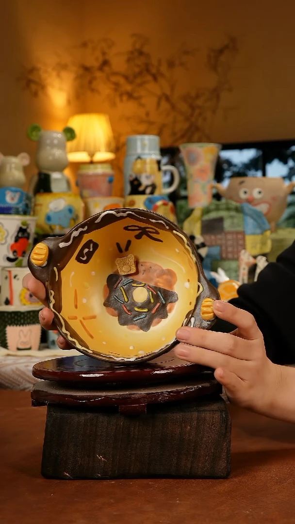 摆件景德镇一休瓷屋福利面包碗