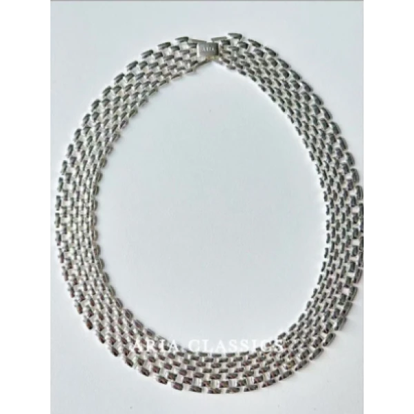 铜合金项链 【肆姐高定】宽条编织项链饰品Z2608