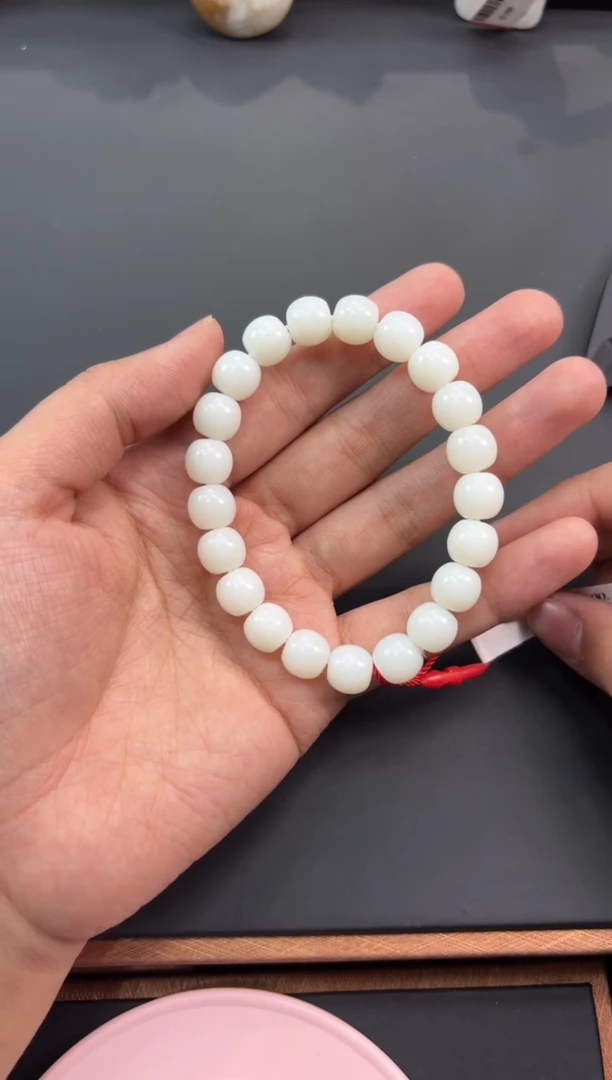 【闪购商品】和田玉手串未镶嵌且末微色差米达卡10L