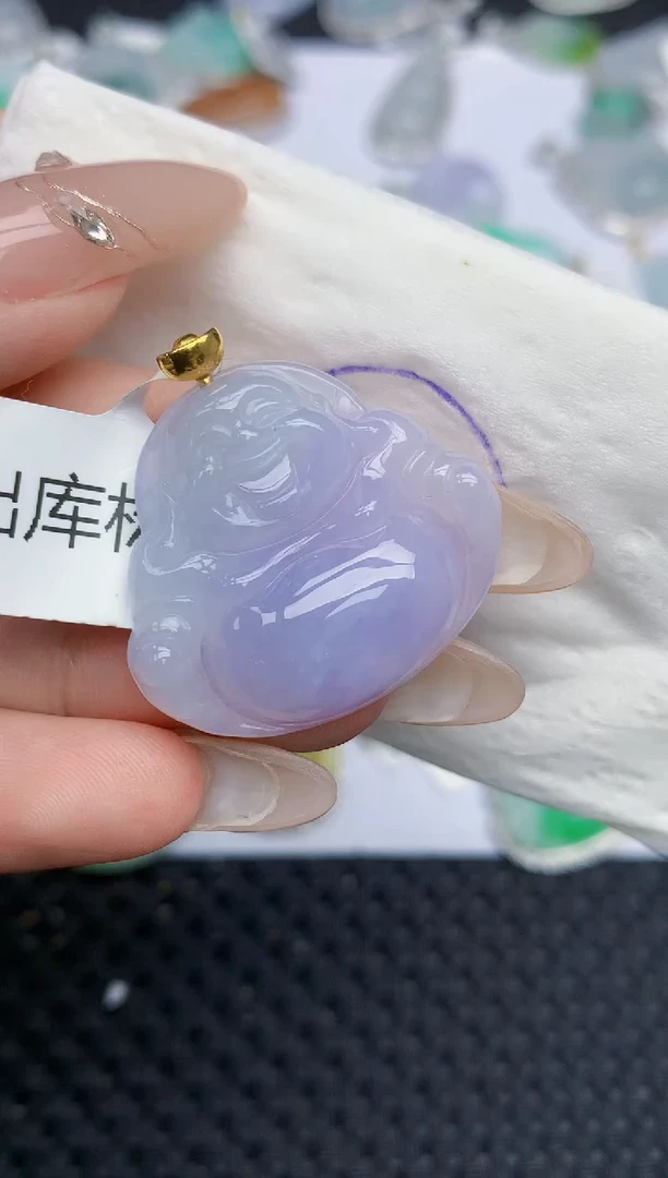 颈饰18K金镶嵌翡翠188   天然翡翠A货  百元以上9米证书费自理