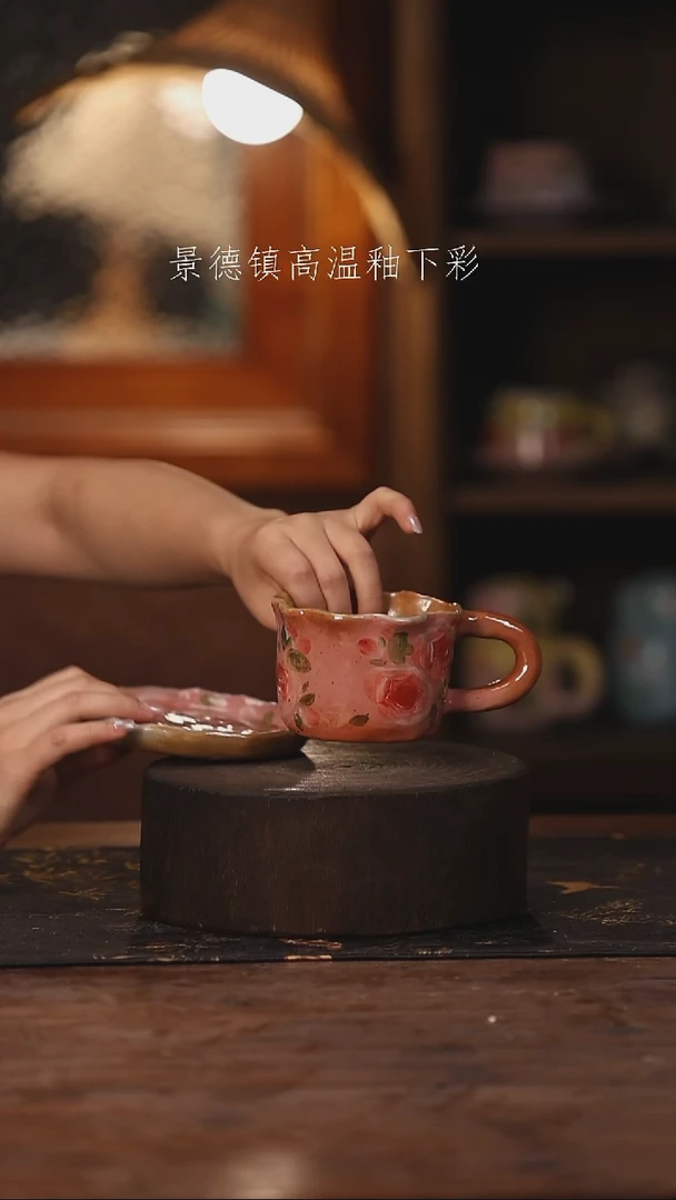 陶瓷景德镇高温釉下手绘陶瓷005