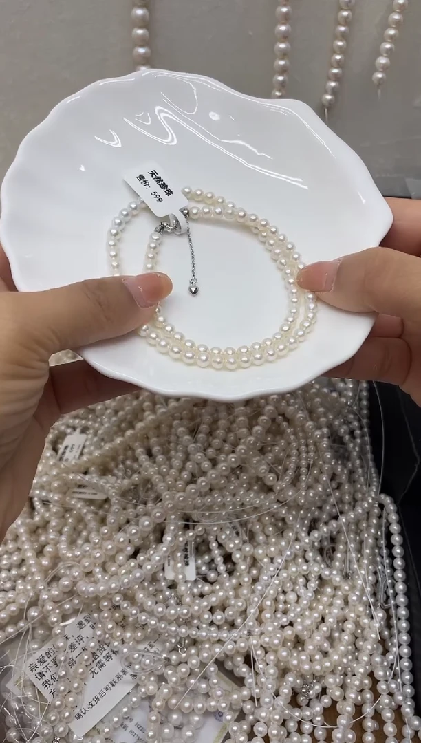 项链未镶嵌淡水珍珠淡水珍珠项链 4-5mm