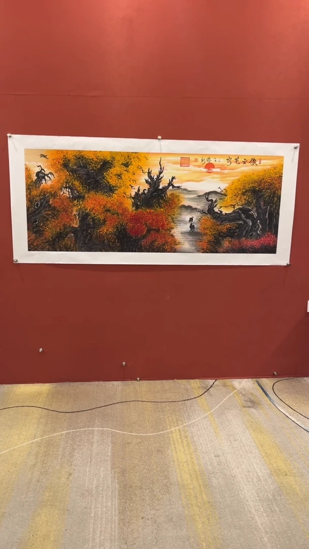 国画谢瑞新老师作品 傲立苍穹
