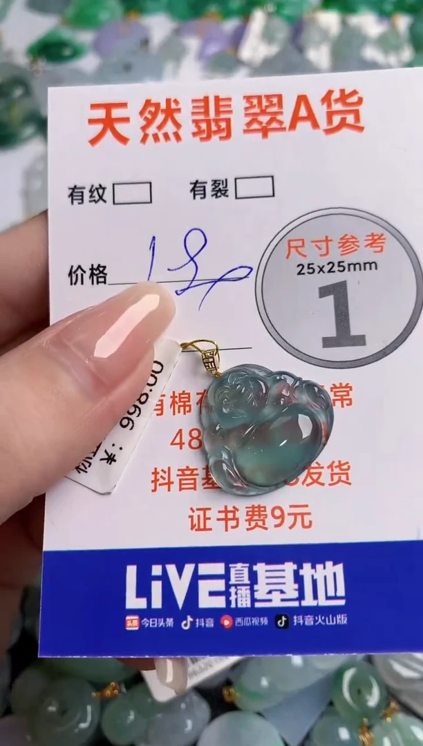 翡翠18K金镶嵌颈饰0415969827