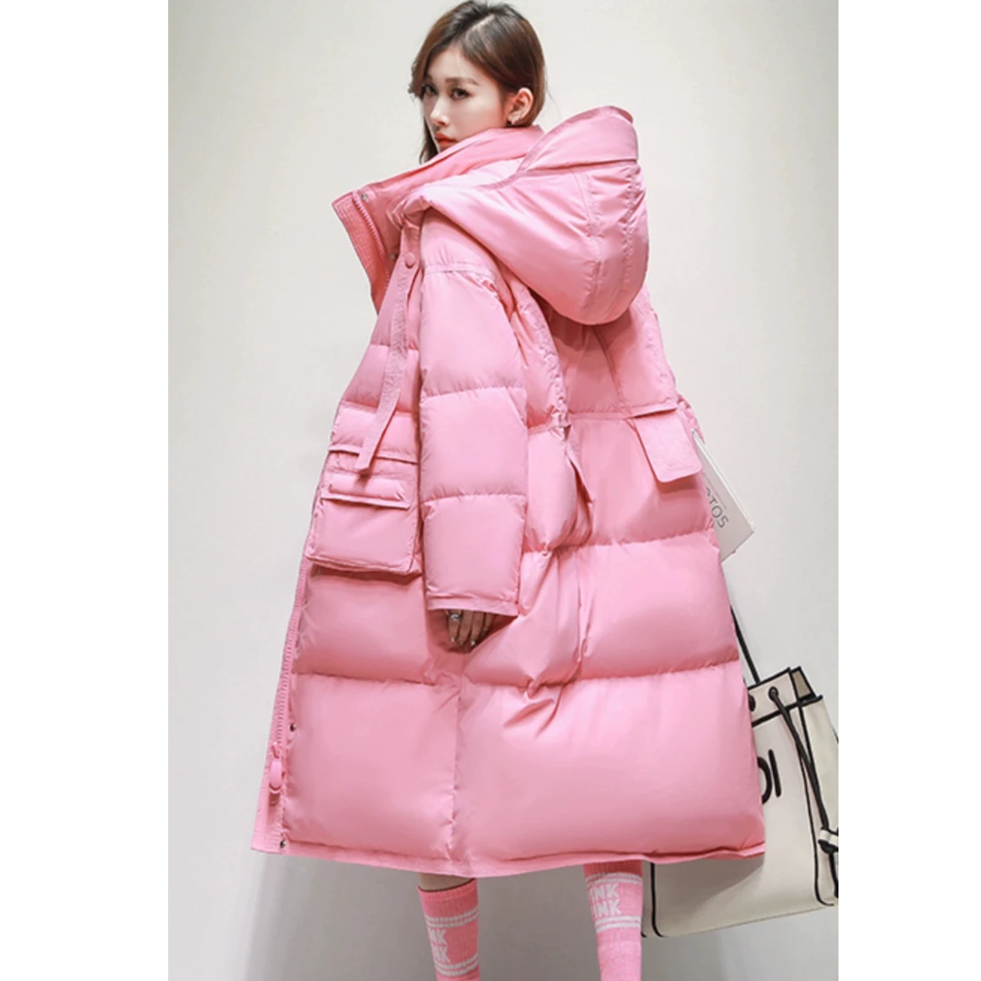 【珊珊专属】2024长款羽绒服被子款时尚简约大气连帽加厚258137