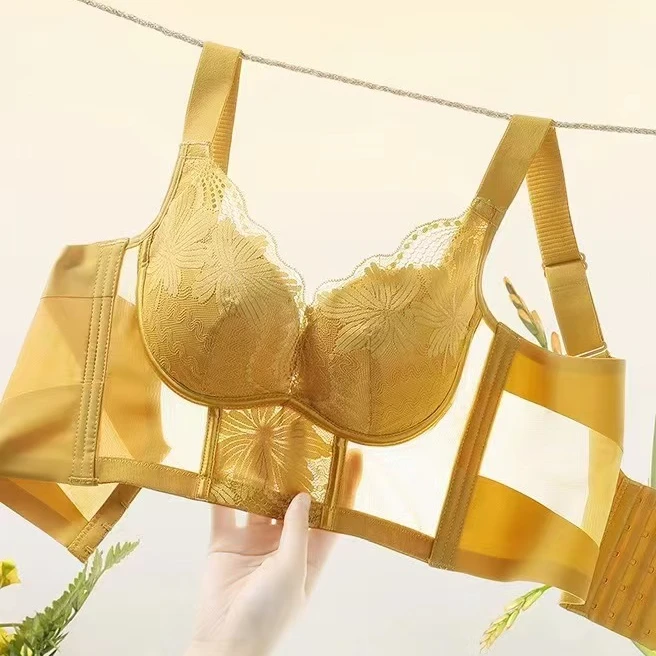夏透刺绣养护薄杯调整型文胸N536