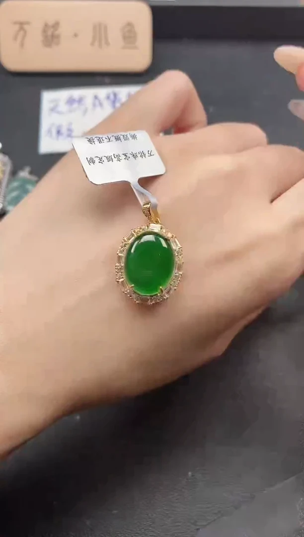 银S925镶嵌戒指翡翠155111