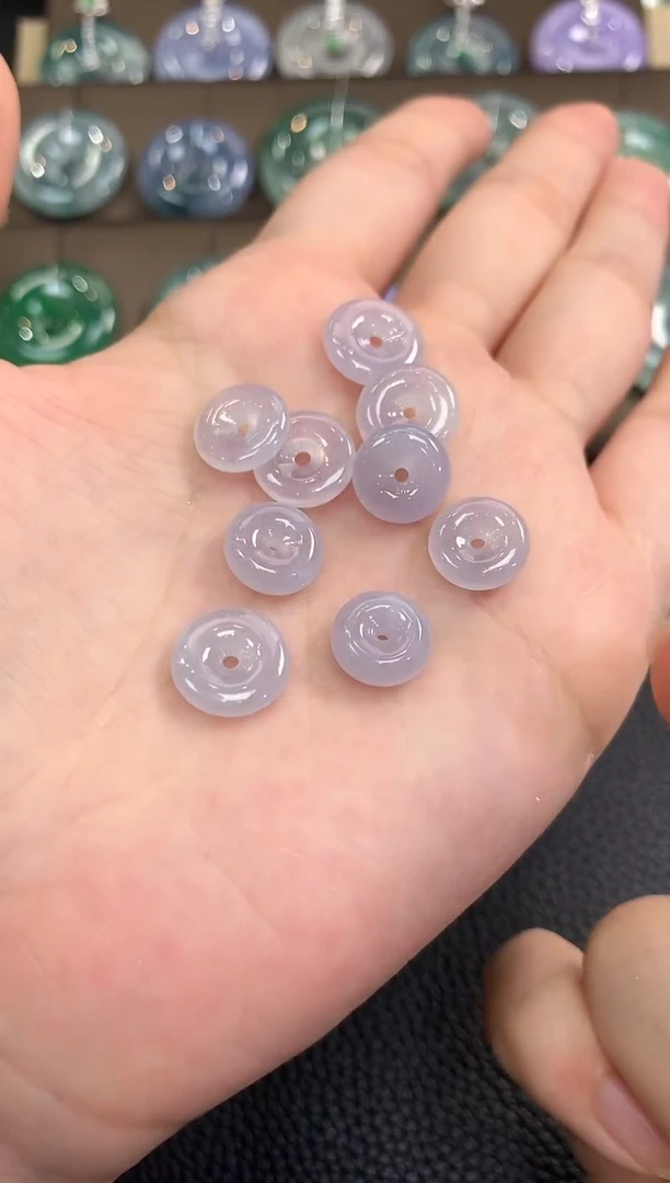 翡翠未镶嵌吊坠(不含链)春日珠宝 B1多样性一件发紫货有色差