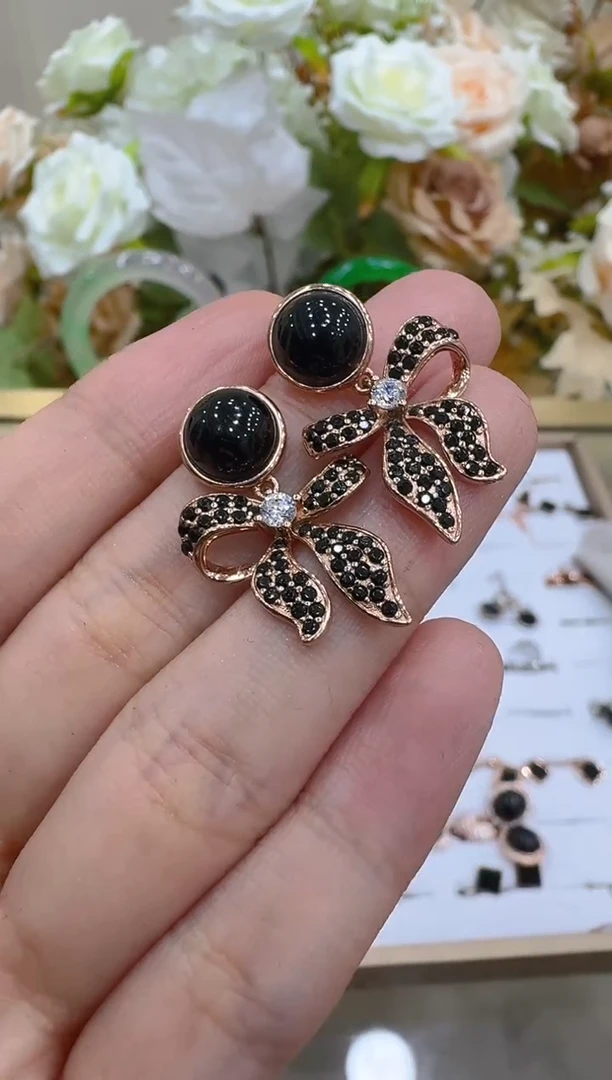 银S925镶嵌翡翠耳饰多样性团购发一件