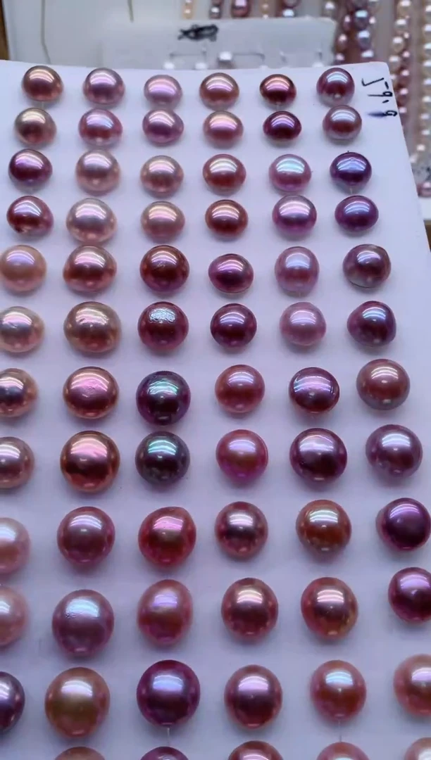 耳钉银S925镶嵌拼合珍珠（马贝珠）多样性发其一，非无暇