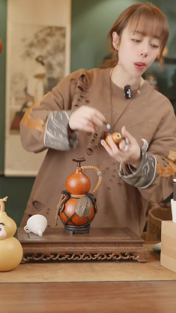 【闪购商品】9号精品天然大漆工艺防渗内胆酒葫芦~