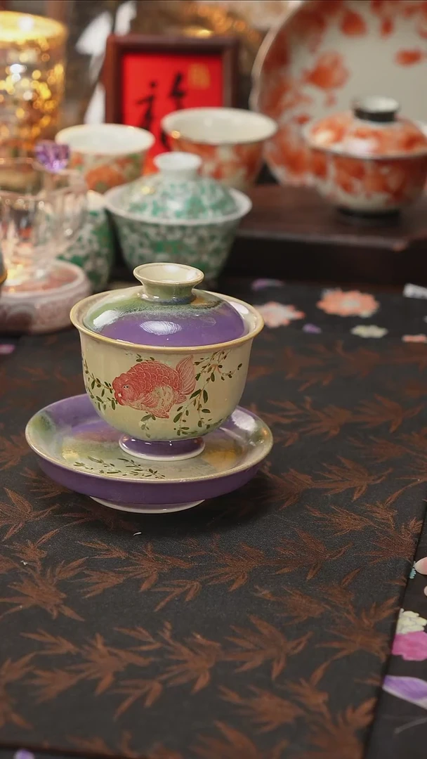 杯景德镇陶瓷杯碗柴烧多人