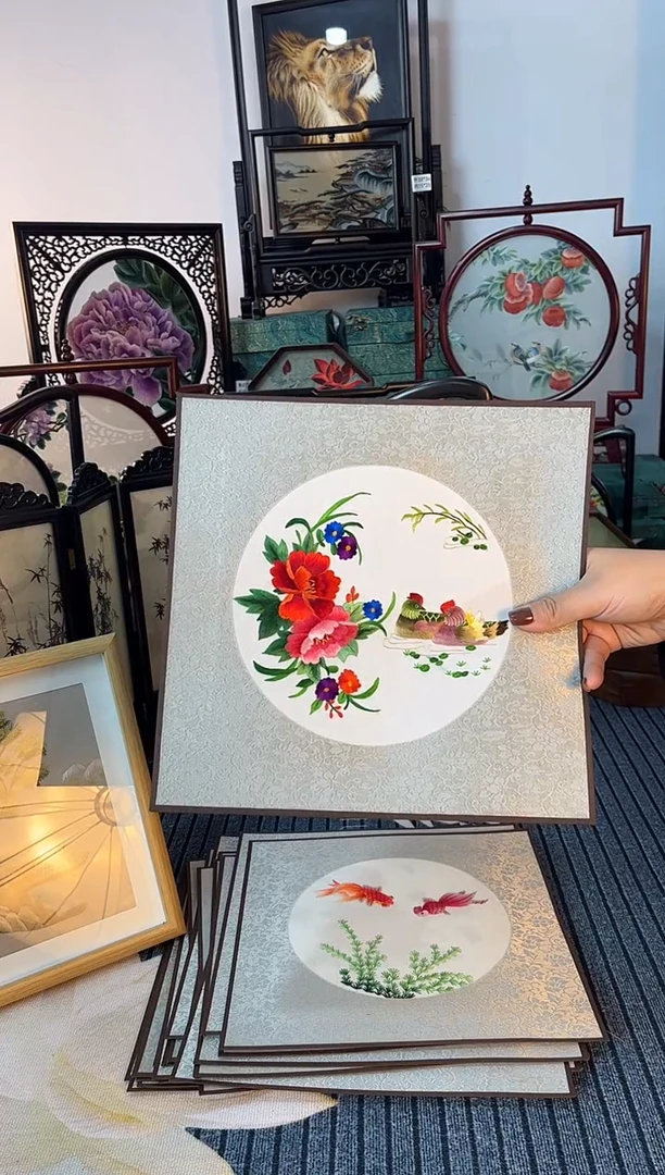 刺绣纯手工苏绣双面绣绣布