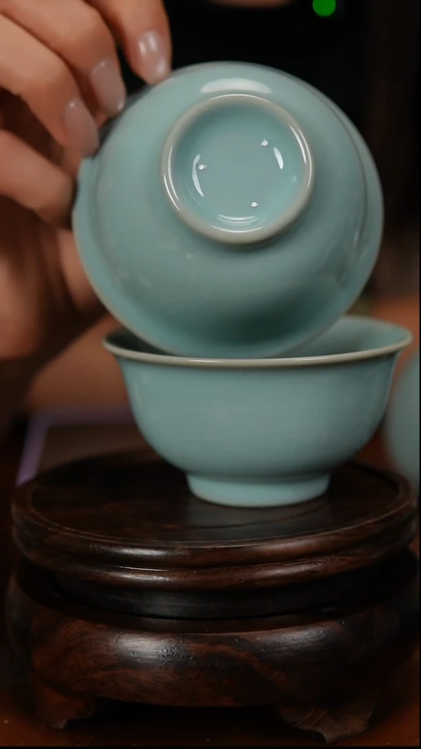 瓷片有*啊原产地原矿釉汝瓷微瑕