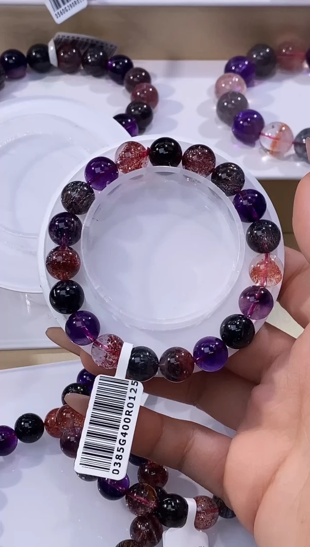 【闪购商品】水晶手链未镶嵌黑加仑超七单圈10m+