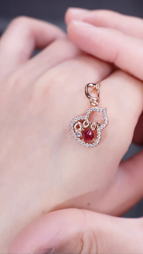 【闪购商品】红宝石颈饰银S925镶嵌颈饰