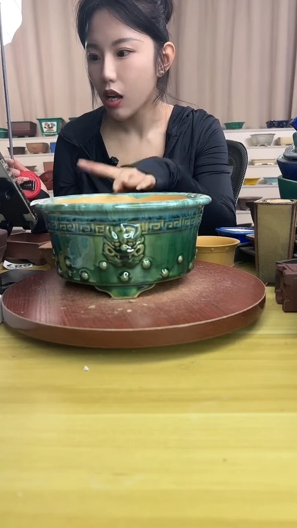 紫砂花盆浅草紫砂花盆微瑕