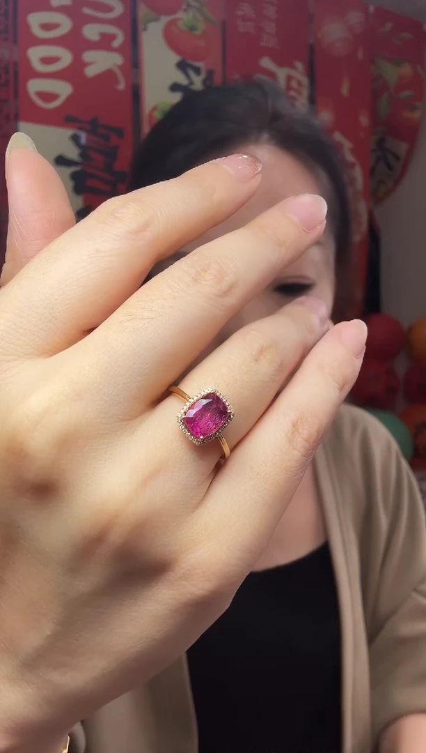 【闪购商品】碧玺戒指18K金镶嵌K45325