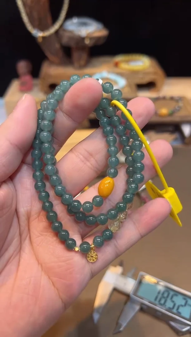 18K金镶嵌手链翡翠手饰@@A6875