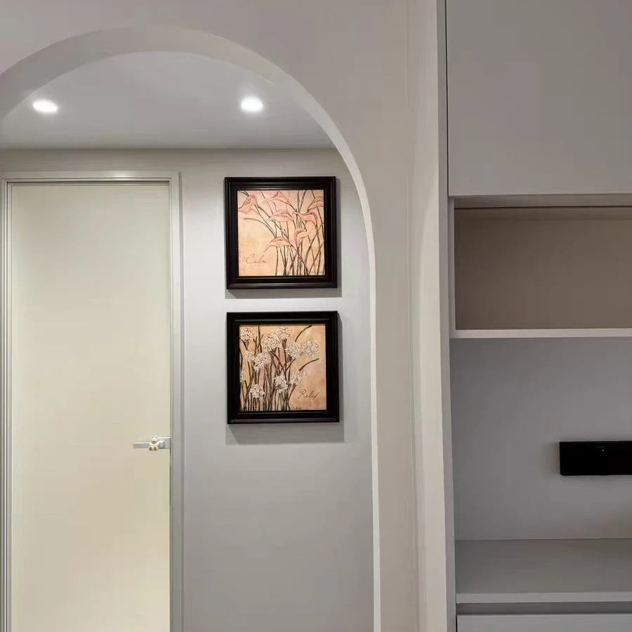 复古风格花卉客厅餐厅卧室玄关过道装饰画小众艺术感挂画5050*2