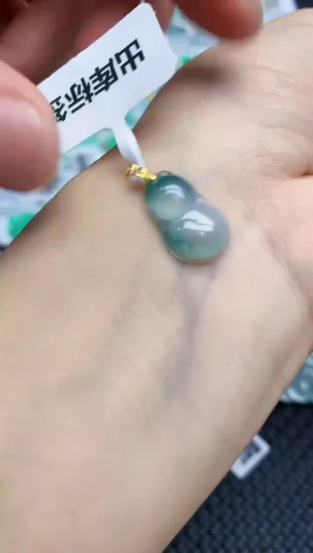 翡翠18K金镶嵌颈饰439   天然翡翠A货